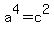 a%5E4=c%5E2