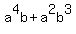 a%5E4b+%2B+a%5E2b%5E3
