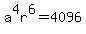 a%5E4r%5E6+=+4096