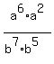 a%5E6%2Aa%5E2%2F%28b%5E7%2Ab%5E5%29