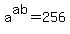 a%5Eab+=+256