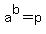a%5Eb+=+p