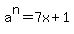 a%5En+=+7x%2B1
