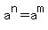 a%5En+=+a%5Em