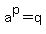 a%5Ep+=+q