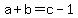 a+%2B+b+=+c+-+1