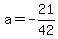 a+=+-21%2F42