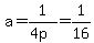 a+=+1%2F%284p%29+=+1%2F16
