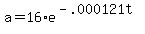a+=+16%2Ae%5E%28-.000121t%29