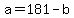 a+=+181-b