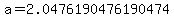 a+=+2.0476190476190474