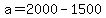 a+=+2000+-+1500