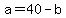 a+=+40+-+b