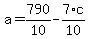 a+=+790%2F10+-+7%2Ac%2F10