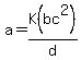 a+=+K+%28bc%5E2%29%2Fd