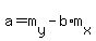 a+=+m%5By%5D+-++b%2Am%5Bx%5D