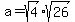 a+=+sqrt%284%29%2Asqrt%2826%29