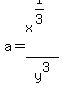 a+=+x%5E%281%2F3%29%2Fy%5E3