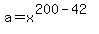 a+=x%5E%28200-42%29