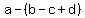 a+-+%28b+-c+%2B+d%29