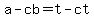 a+-+cb+=+t+-+ct