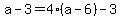 a-3=4%28a-6%29-3
