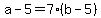 a-5=7%28b-5%29