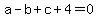 a-b%2Bc%2B4=0