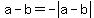 a-b=-abs%28a-b%29
