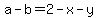 a-b=2-x-y