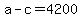 a-c+=+4200