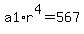 a1%2Ar%5E4=567