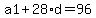 a1%2B28%2Ad=96
