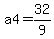 a4+=+32%2F9
