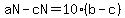 aN-cN=10%28b-c%29