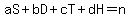 aS%2BbD%2BcT%2BdH+=+n