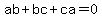 ab%2Bbc%2Bca=0