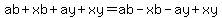 ab%2Bxb%2Bay%2Bxy=ab-xb-ay%2Bxy