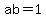 ab=1
