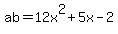 ab=12x%5E2%2B5x-2