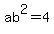 ab%5E2+=+4
