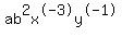 ab%5E2x%5E-3y%5E-1