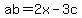 ab+=+2x+-+3c