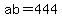 ab+=+444