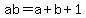 ab+=+a%2Bb%2B1