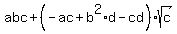 abc%2B%28-ac%2Bb%5E2%2Ad-cd%29%2Asqrt%28c%29