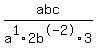 abc%2Fa%5E1%2F2++b%5E-2%2F3
