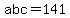 abc=141