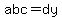 abc=dy