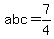 abc+=+7%2F4